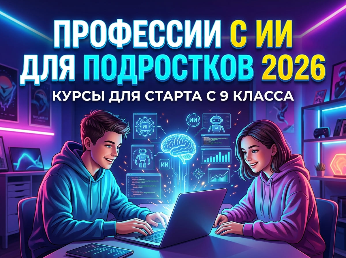 Профессии с ИИ для подростков 2026: курсы для старта с 9 класса - 1