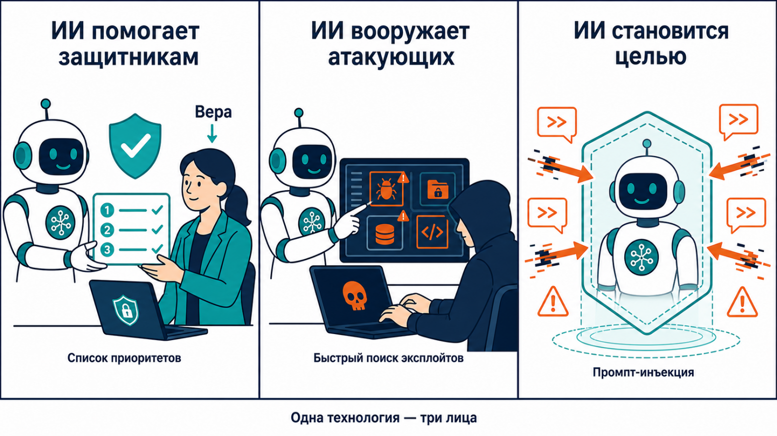 AI в кибербезопасности играет сразу три роли: помощник, оружие, мишень