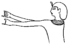 Рис. 25. Древнеегипетский пальцевый счет